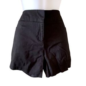 The Limited Shorts Black Tailored Bermuda High Waist Pockets Size 8